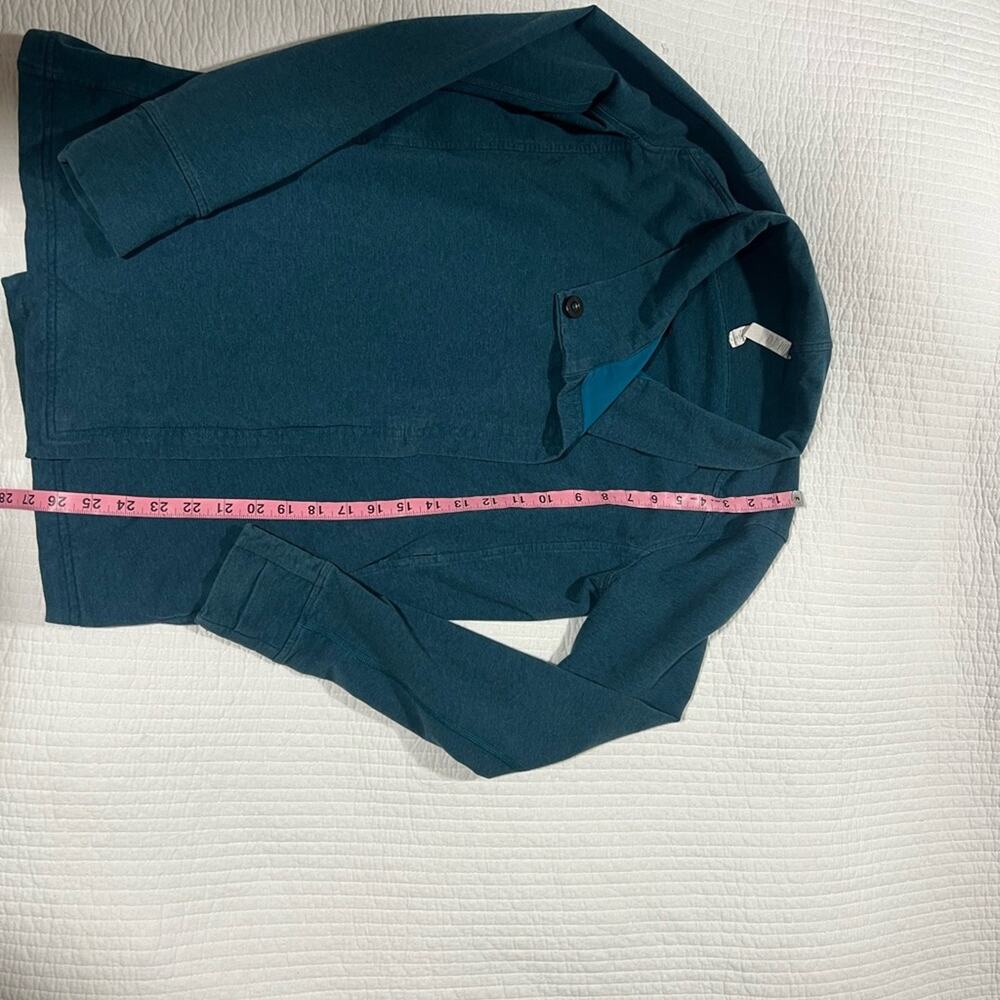 Lululemon Dark Teal Wrap Jacket Size 8 Athletic Blazer Yoga Travel - Picture 5 of 8